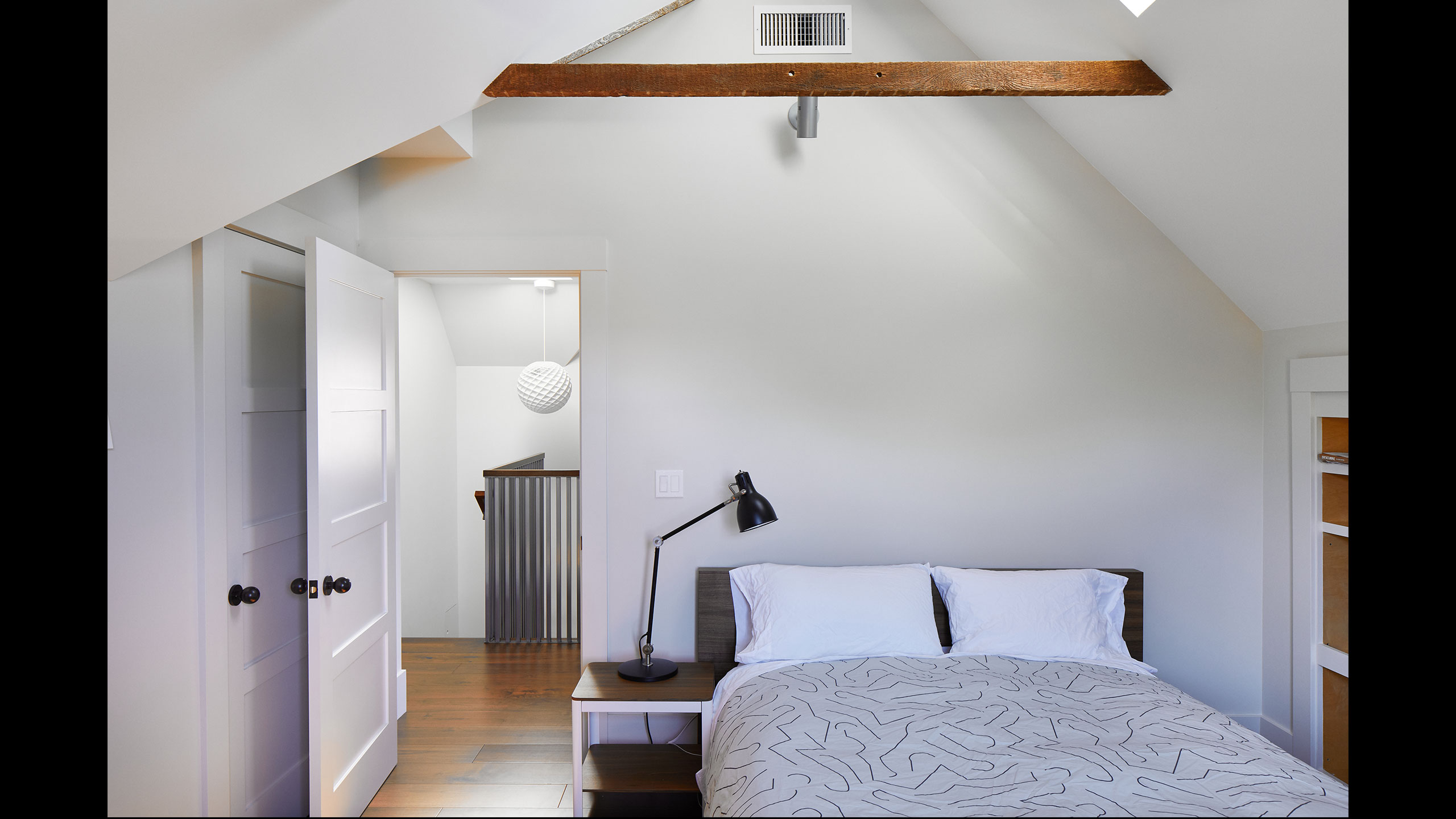 Farmhouse-Interior-Design-Sonoma-County-15-bedroom-remodel-exposed-beam-walnut-floor