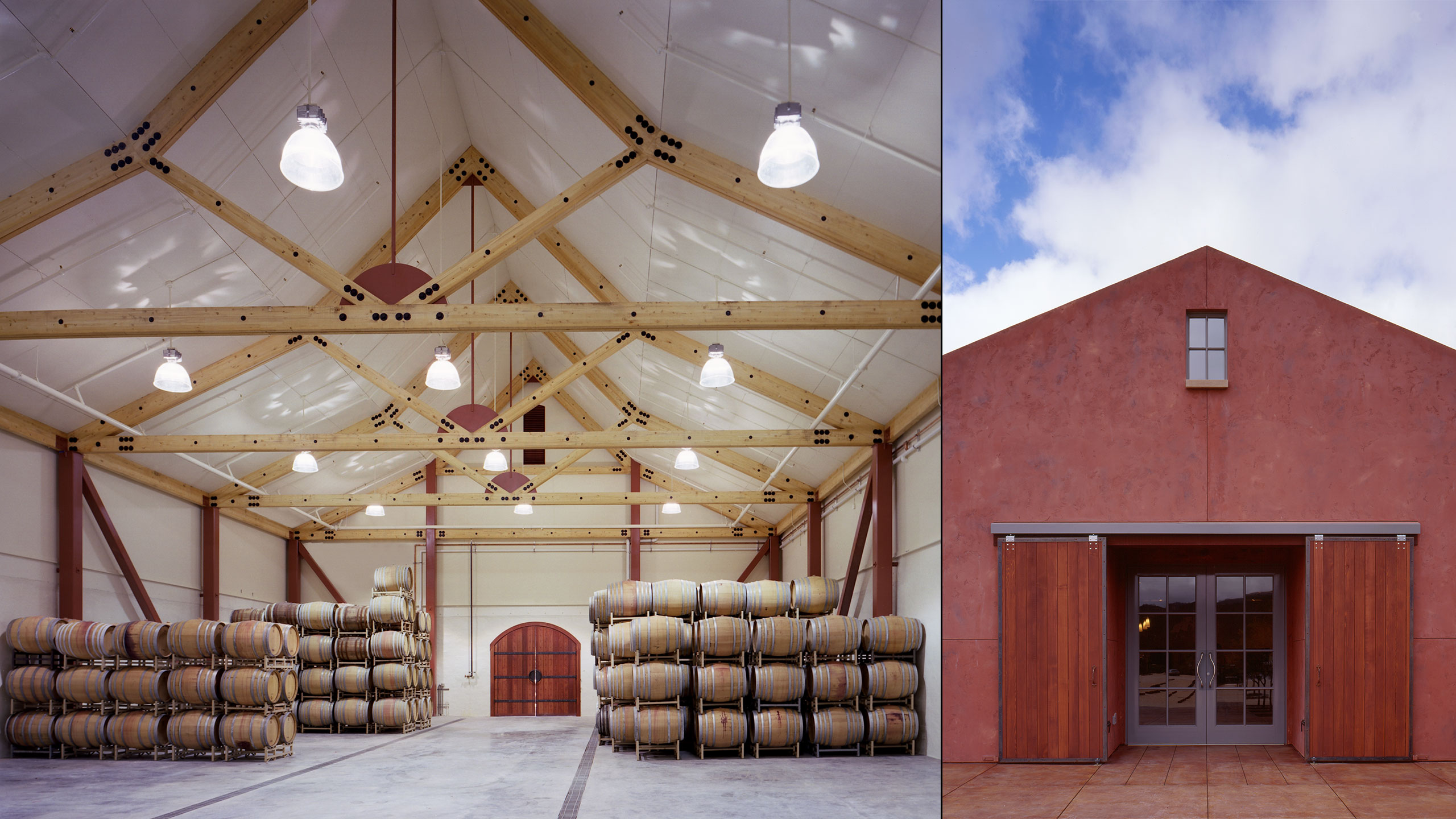 Winery-Architecture-Sonoma-County-VOM-barrel-cellar-interior